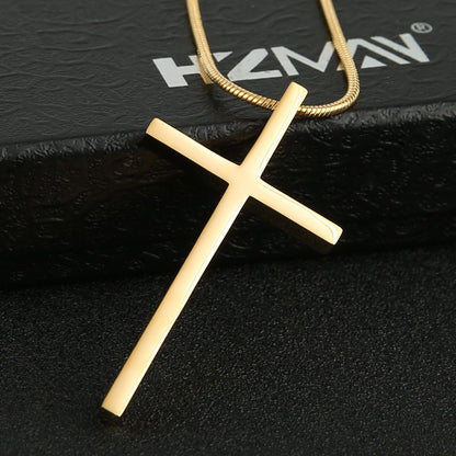 Philippians 4:13 Cross Pendant Strength Bible Verse Stainless Steel Necklace