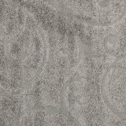 Florida Shag Collection SG455 Scrolling Vine Graceful Swirl Textured Non-Shedding Living Room Bedroom Dining Room Entryway Plush 1.2-Inch Thick Area Rug, 6'7" X 6'7" Square, Grey