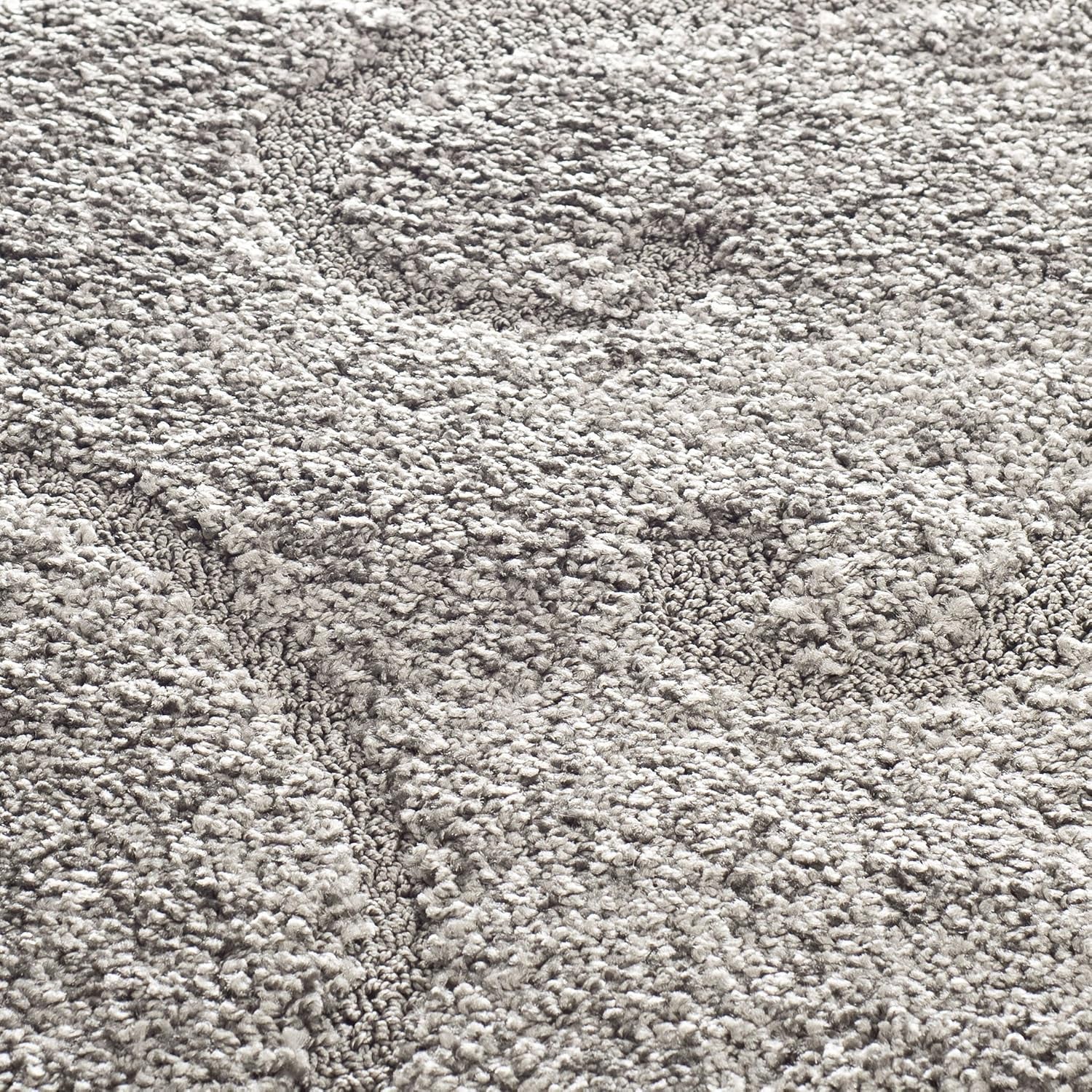 Florida Shag Collection SG455 Scrolling Vine Graceful Swirl Textured Non-Shedding Living Room Bedroom Dining Room Entryway Plush 1.2-Inch Thick Area Rug, 6'7" X 6'7" Square, Grey
