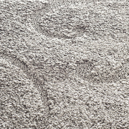 Florida Shag Collection SG455 Scrolling Vine Graceful Swirl Textured Non-Shedding Living Room Bedroom Dining Room Entryway Plush 1.2-Inch Thick Area Rug, 6'7" X 6'7" Square, Grey